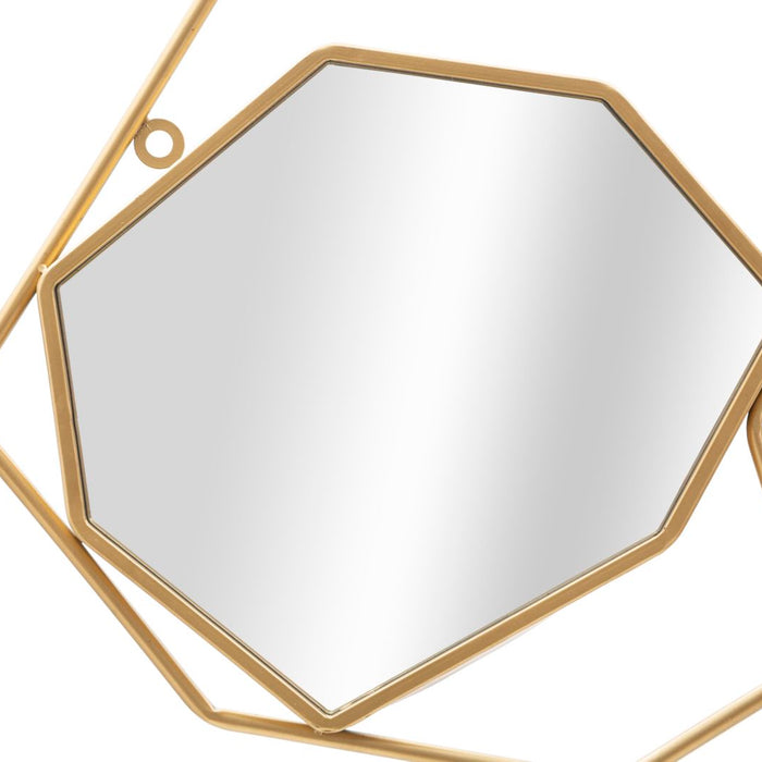 Mauro Ferretti Stone Geometrische wandspiegel in goud metaal