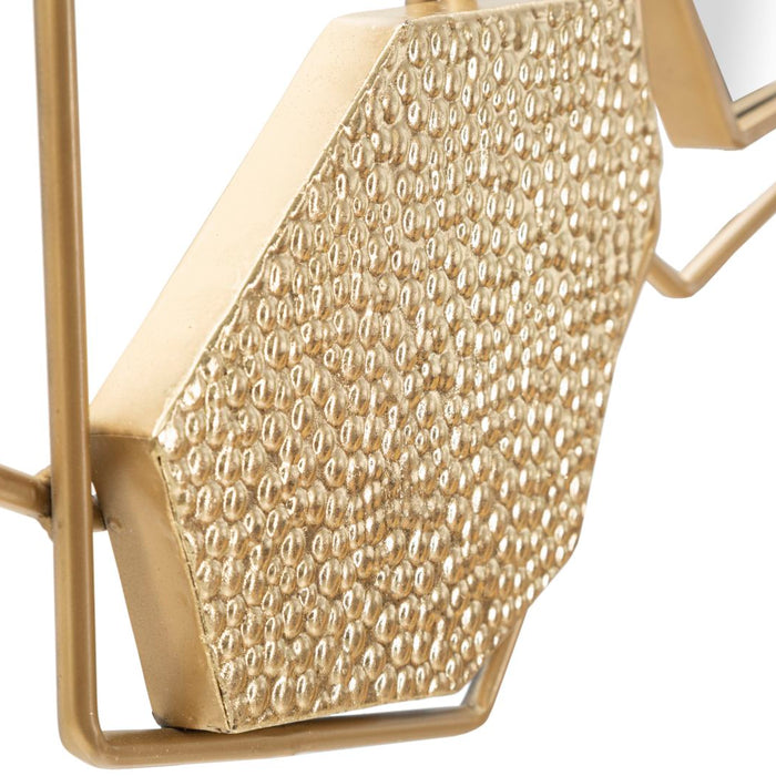 Mauro Ferretti Stone Geometrische wandspiegel in goud metaal