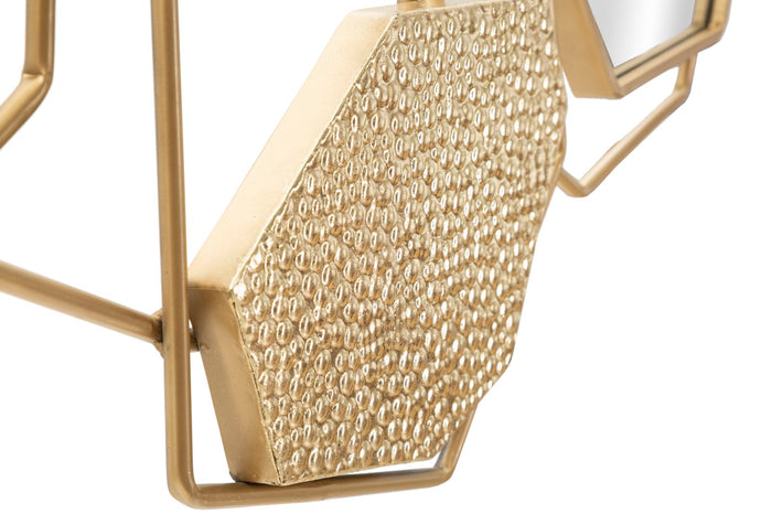Mauro Ferretti Stone Geometrische wandspiegel in goud metaal