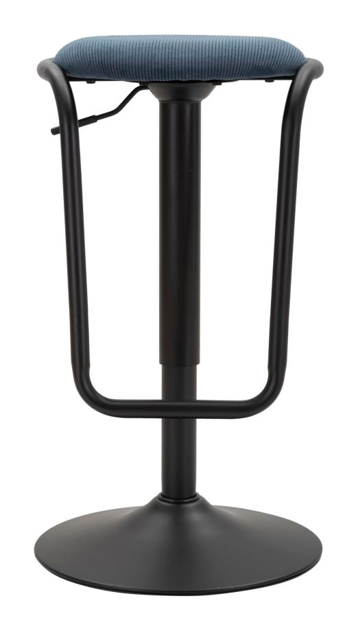 Mauro Ferretti Destiny Blauwe stoffen barkruk