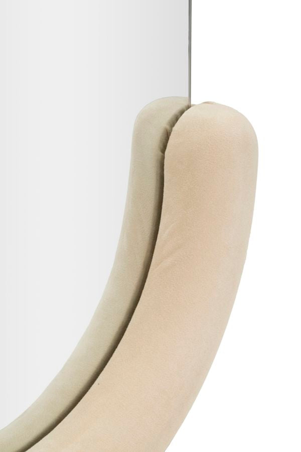 Mauro Ferretti Chantal Wandspiegel in fluweel beige