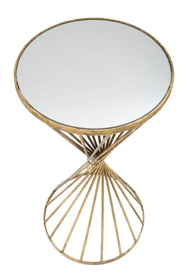 Mauro Ferretti Hypnos Tafel in goud metaal met spiegel