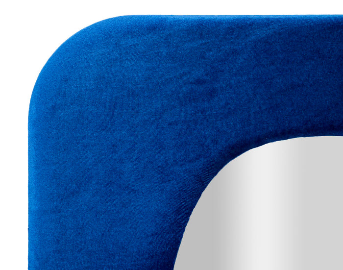 Mauro Ferretti Theodor Wandspiegel in blauw fluweel