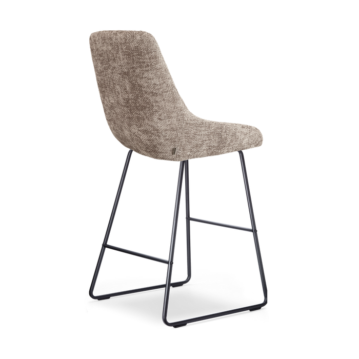 Nolon Nino-Isa Barkruk Bruin - Stof - Zwart Onderstel - 75 cm