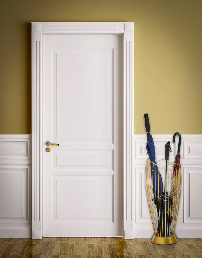 Mauro Ferretti Fashion Geometrische paraplubak in goud metaal