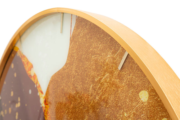 Mauro Ferretti Glody Ronde wandklok in veelkleurige houtvezels