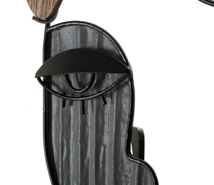 Mauro Ferretti Picassy Wandkapstok in metaal en zwart hout