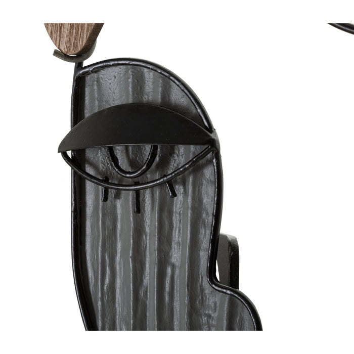 Mauro Ferretti Picassy Wandkapstok in metaal en zwart hout