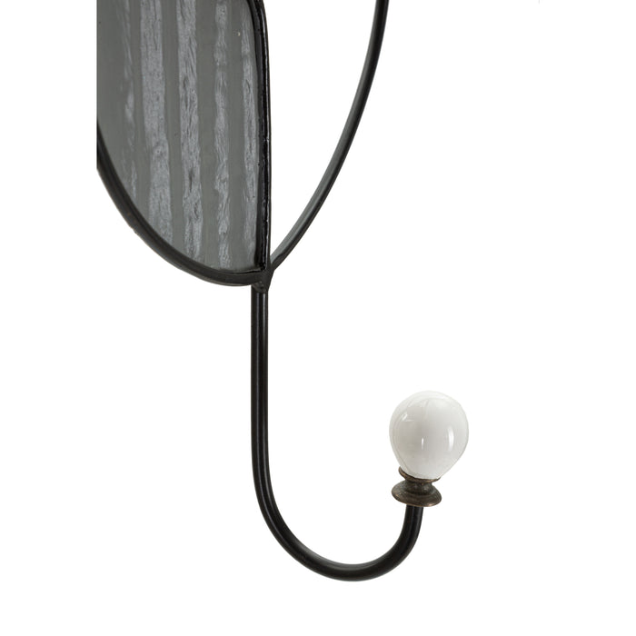 Mauro Ferretti Picassy Wandkapstok in metaal en zwart hout