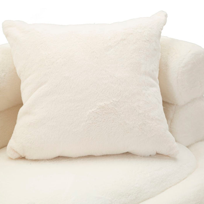 Mauro Ferretti Soffy Sofa 2 stoelen in metaal en witte stof