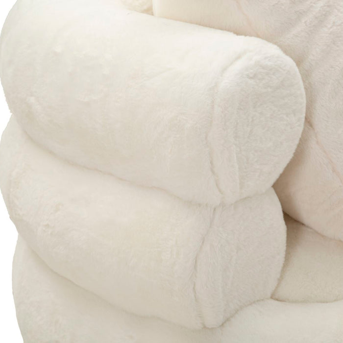 Mauro Ferretti Soffy Sofa 2 stoelen in metaal en witte stof