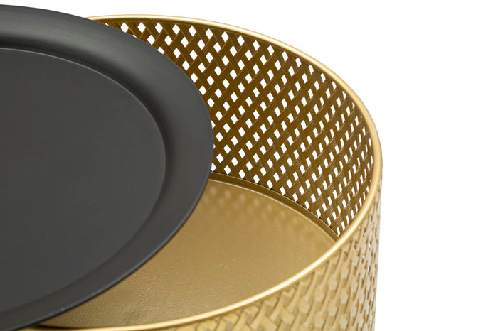 Mauro Ferretti Glovy Metalen tafel in goud en zwart