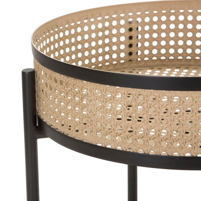 Mauro Ferretti Fuji Set van 2 tafels in bruin en zwart metaal