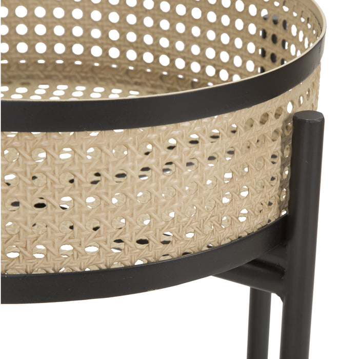 Mauro Ferretti Fuji Set van 2 tafels in bruin en zwart metaal