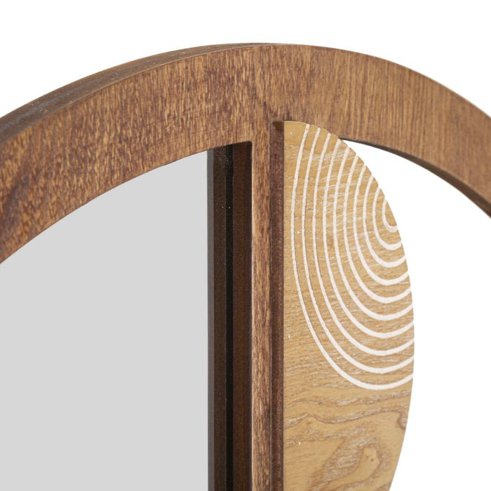 Mauro Ferretti Block Bruine houten wandspiegel