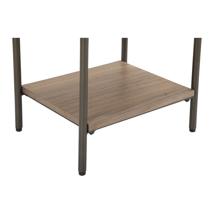 Mauro Ferretti Toronto Nachtkastje in metaal en hout bruin