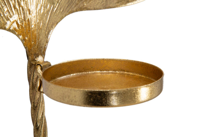 Mauro Ferretti Leaf Wandkandelaar in bladgoud metaal