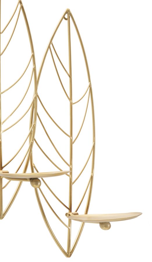 Mauro Ferretti Leaf Wandkandelaar in goud metaal