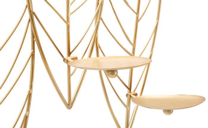 Mauro Ferretti Leaf Wandkandelaar in goud metaal
