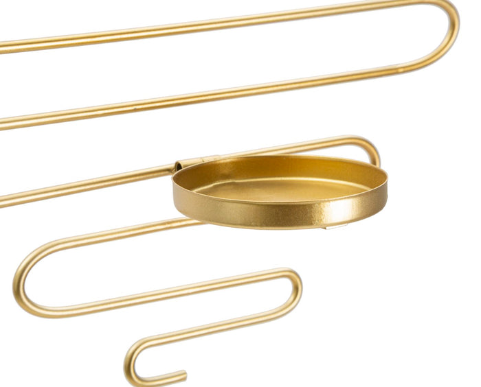 Mauro Ferretti Alid Set van 2 wandkandelaars in goud metaal