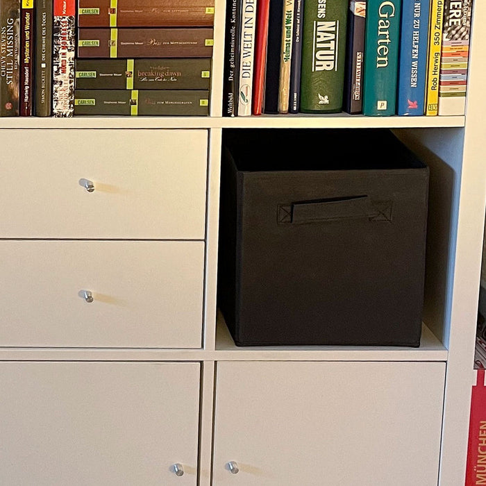 SVJ Opvouwbare Opbergbox Vierkant - 27x28x27 cm - Zwart - Set van 6