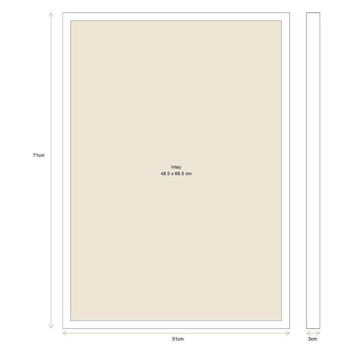 vtwonen - Fotolijst - Hangend fotolijstje - Bruin - Hout - 51x71x3cm