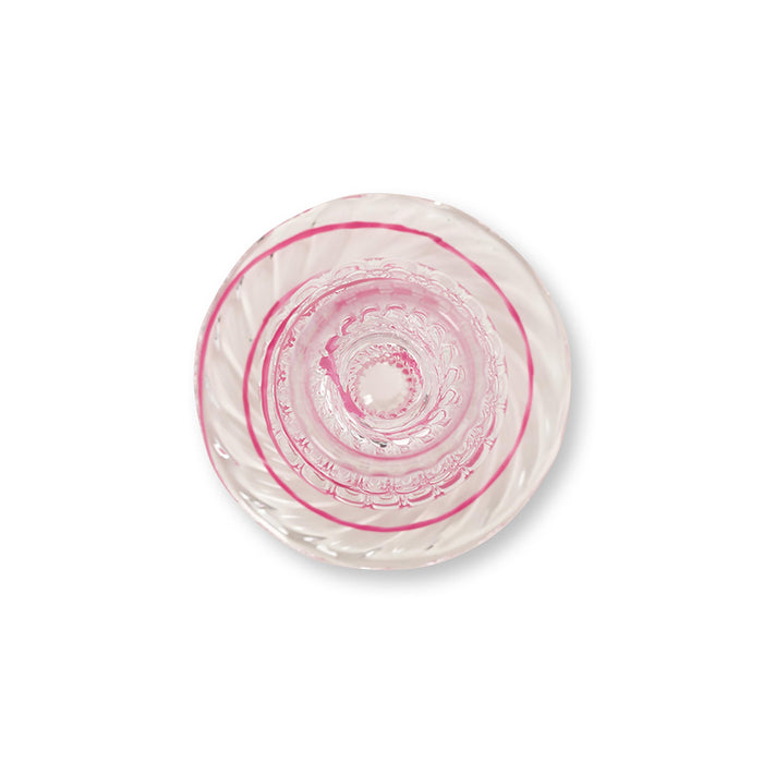 Pip Studio - Kandelaar - Woonaccessoires - Roze - Glas Swirl - 22cm