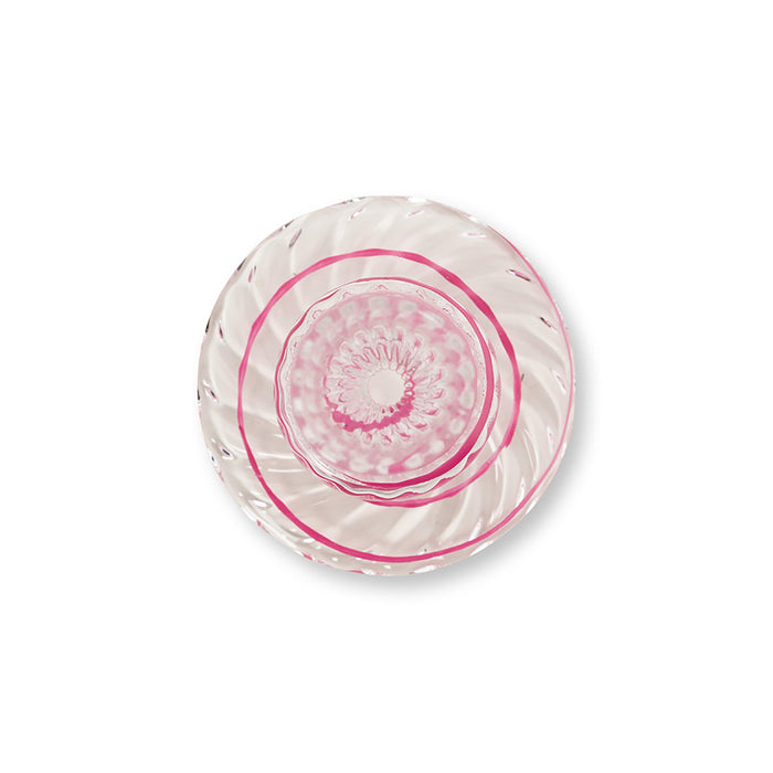 Pip Studio - Kandelaar - Woonaccessoires - Roze - Glas Swirl - 20cm