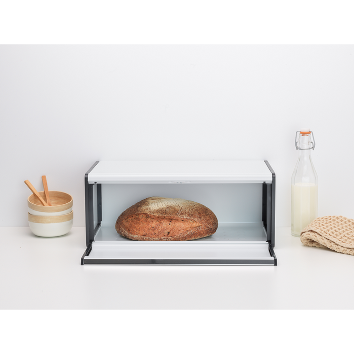 Broodtrommel met klepdeksel - White