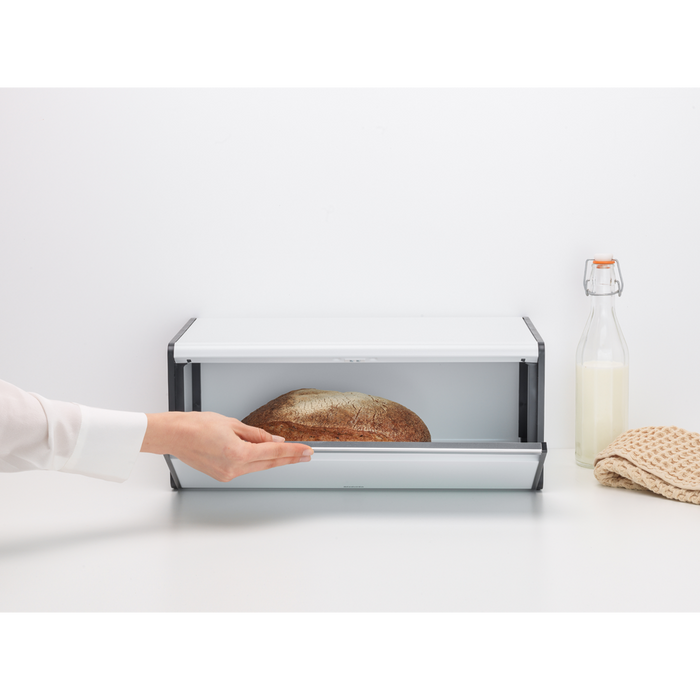 Broodtrommel met klepdeksel - White