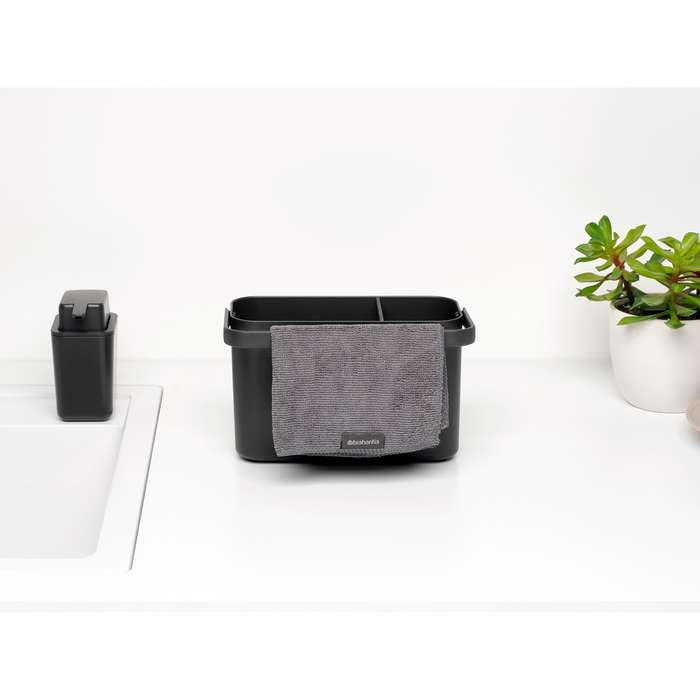 SinkSide aanrecht organiser met vaatdoekhouder - Dark Grey