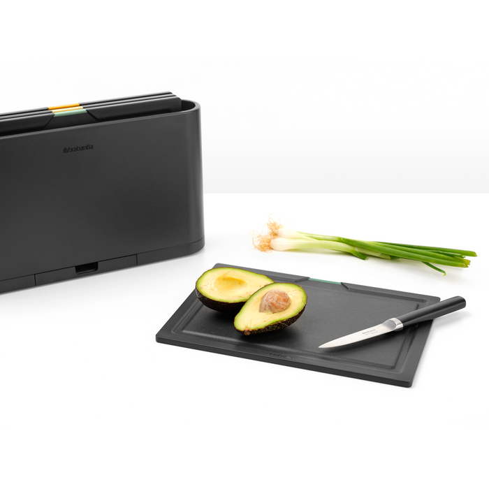 Tasty+ snijplankenset plus houder, 4-delig - Dark Grey