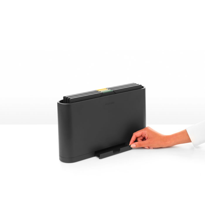 Tasty+ snijplankenset plus houder, 4-delig - Dark Grey