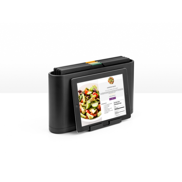 Tasty+ snijplankenset plus houder, 4-delig - Dark Grey