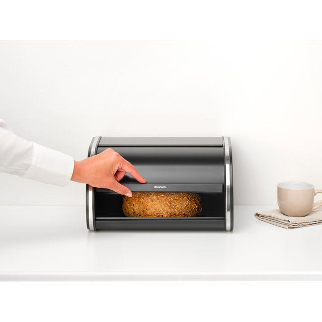 Broodtrommel met schuifdeksel medium - Matt Black