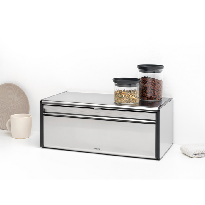 Broodtrommel met klepdeksel - Matt Steel