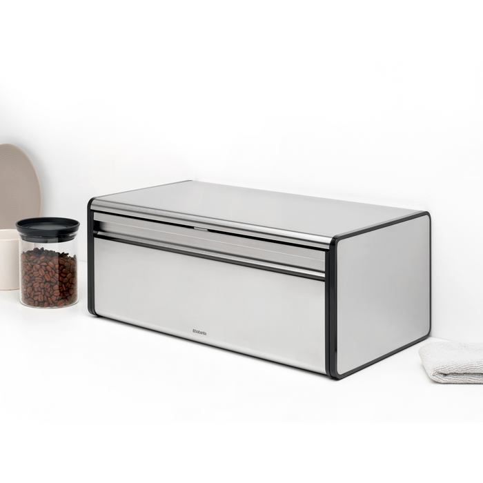 Broodtrommel met klepdeksel - Matt Steel