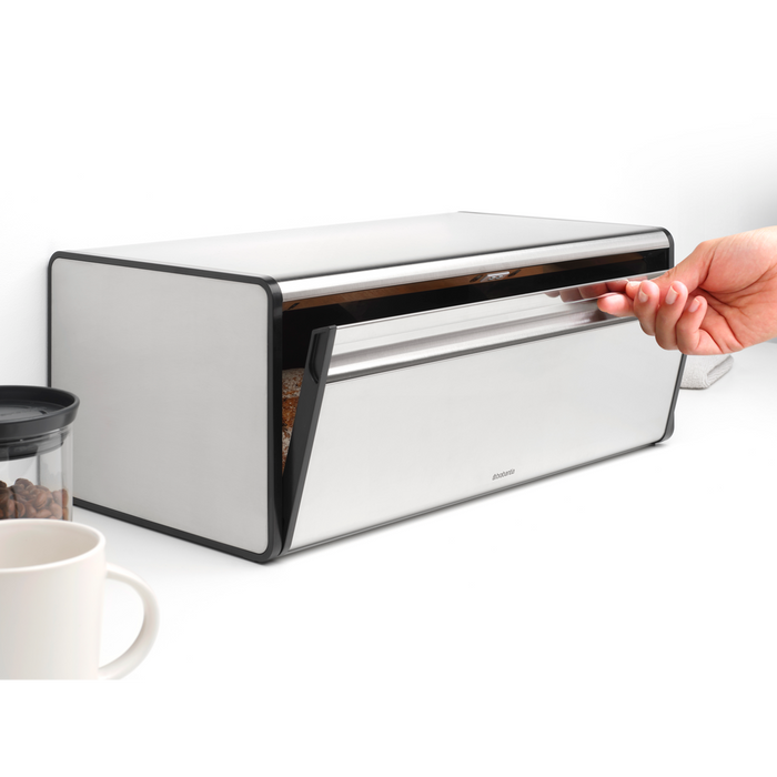 Broodtrommel met klepdeksel - Matt Steel