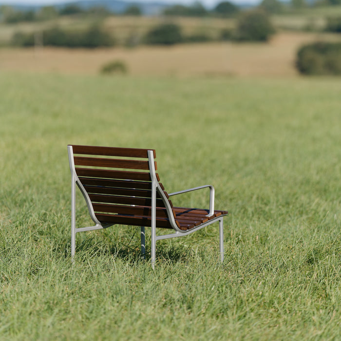 HAY Traverse Lounge Armstoel - Essenhout