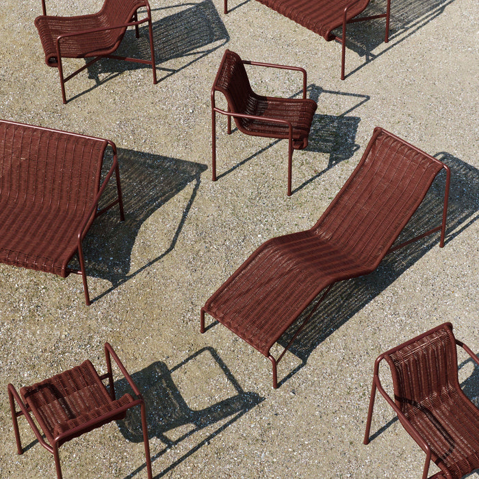 HAY Palissade Cord Lounge Chair Low - Iron Red