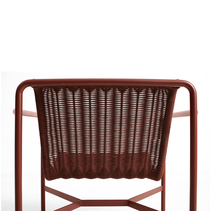HAY Palissade Cord Lounge Chair Low - Iron Red