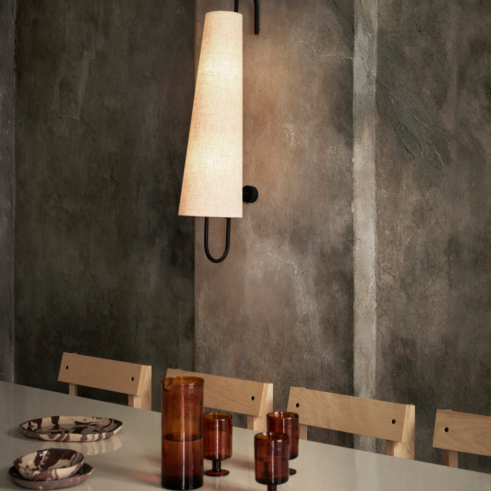 Ferm Living Ancora Wandlamp - Zwart / Natural