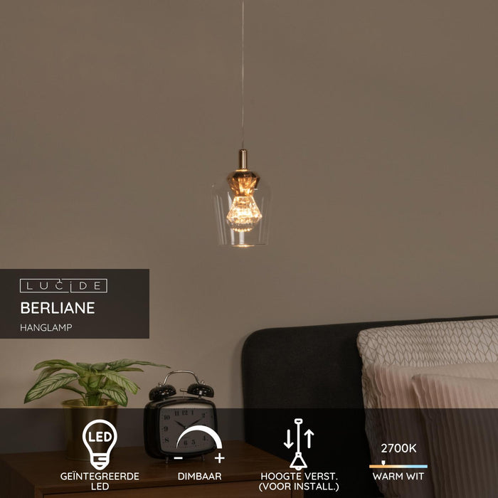 Lucide BERLIANE Hanglamp - Transparant