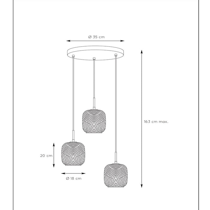 Lucide ALICENT Hanglamp - Mat Goud | Messing