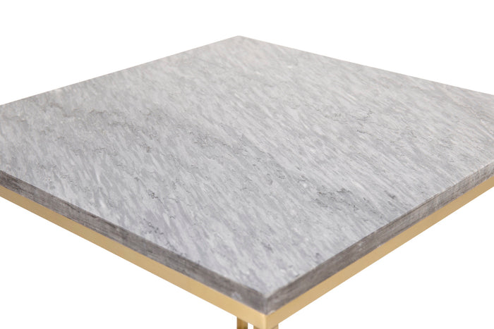 Fjôrd - Sidetable Grijs|Goud 50cm - Marmer - Estelle