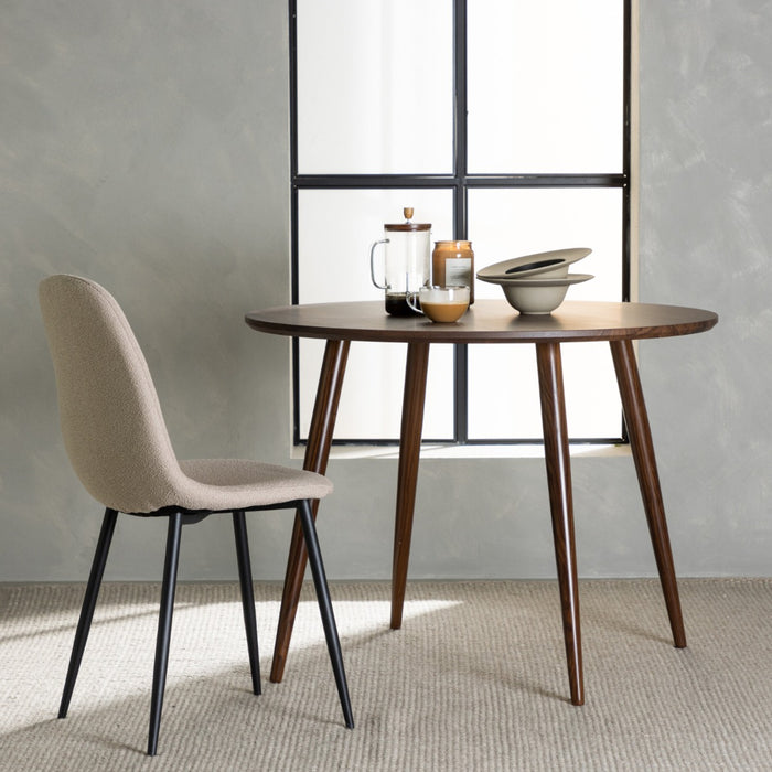 Fjôrd - Eetafel Donkerbruin Ø100cm - MDF - Sanford