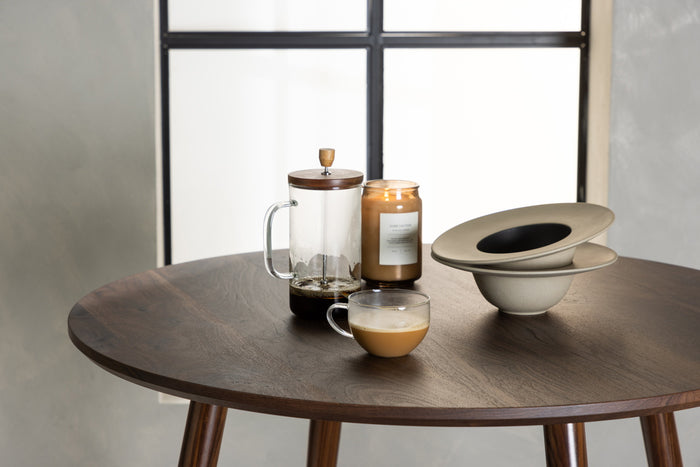 Fjôrd - Eetafel Donkerbruin Ø100cm - MDF - Sanford