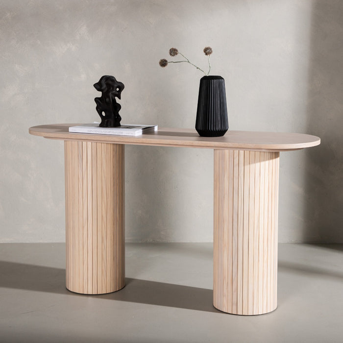 Fjôrd - Sidetable Beige 130cm - Fineer - Bianca