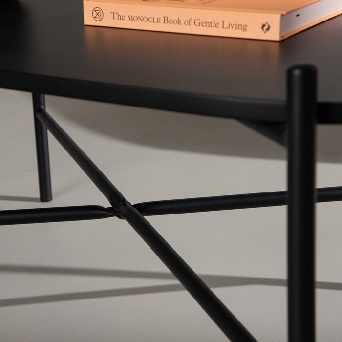 Fjôrd - Salontafel Zwart 120cm - MDF - Pueblo