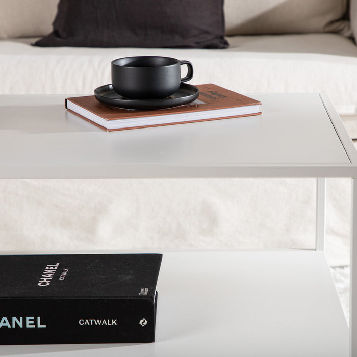 Fjôrd - Salontafel Wit 120cm - Staal